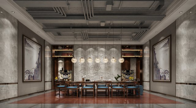 conference space 033 3D 模型 .c4d .max .obj .3ds .fbx .stl .blend 