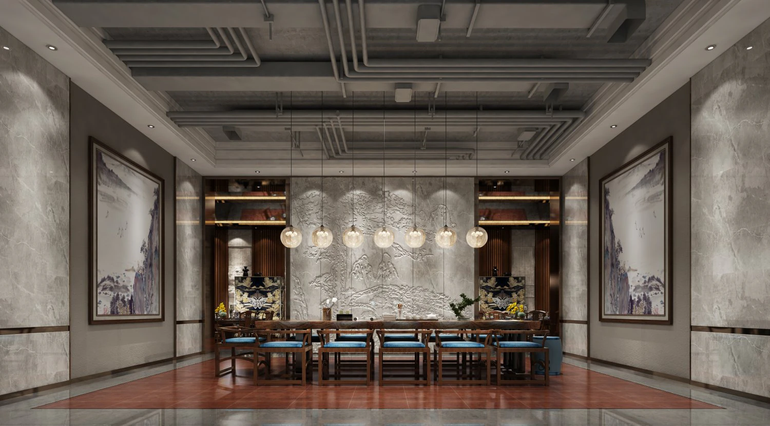 conference space 033 3D Model .c4d .max .obj .3ds .fbx .stl .blend 