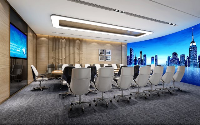 conference space 035 3D Model .c4d .max .obj .3ds .fbx .stl .blend 