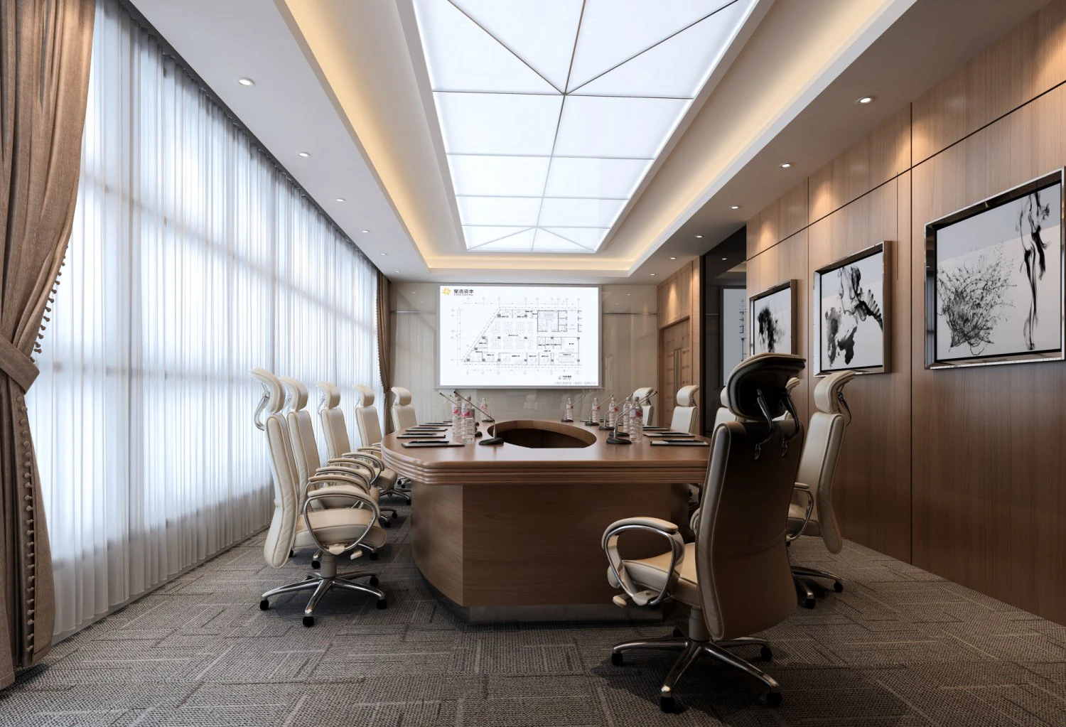 conference space 037 3D Model .c4d .max .obj .3ds .fbx .stl .blend 