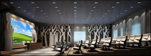 conference space 038 3D 模型 .c4d .max .obj .3ds .fbx .stl .blend 