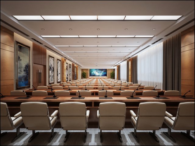 conference space 039 3D Model .c4d .max .obj .3ds .fbx .stl .blend 