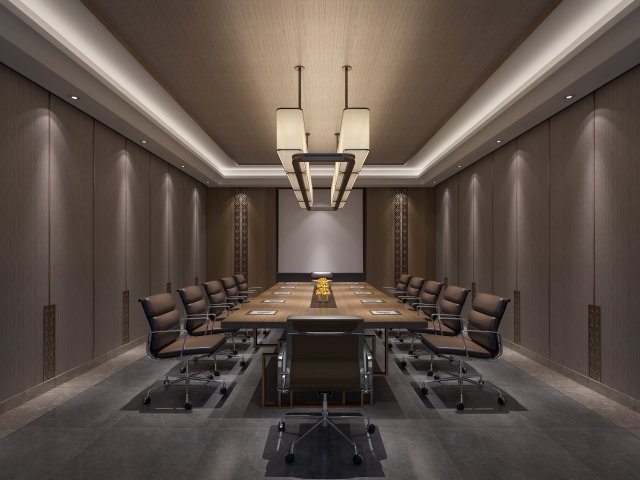 conference space 040 3D 模型 .c4d .max .obj .3ds .fbx .stl .blend 