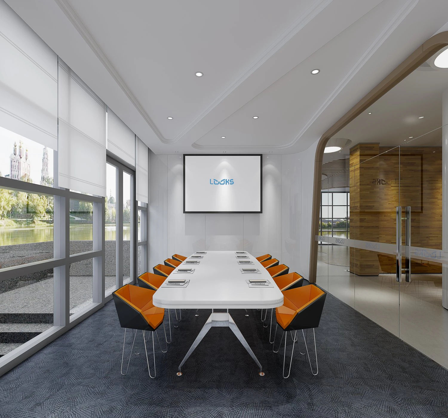 conference space 042 3D Model .c4d .max .obj .3ds .fbx .stl .blend 