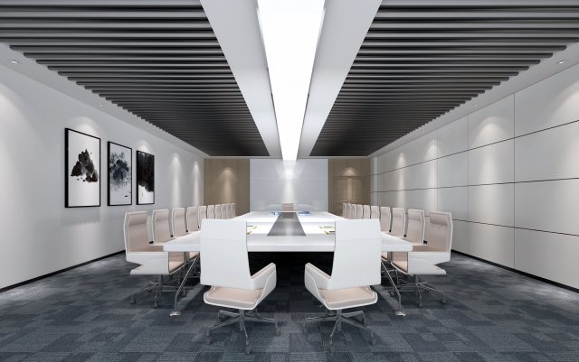 conference space 044 3D 模型 .c4d .max .obj .3ds .fbx .stl .blend 