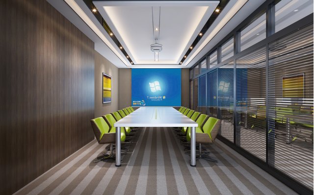 conference space 046 3D 模型 .c4d .max .obj .3ds .fbx .stl .blend