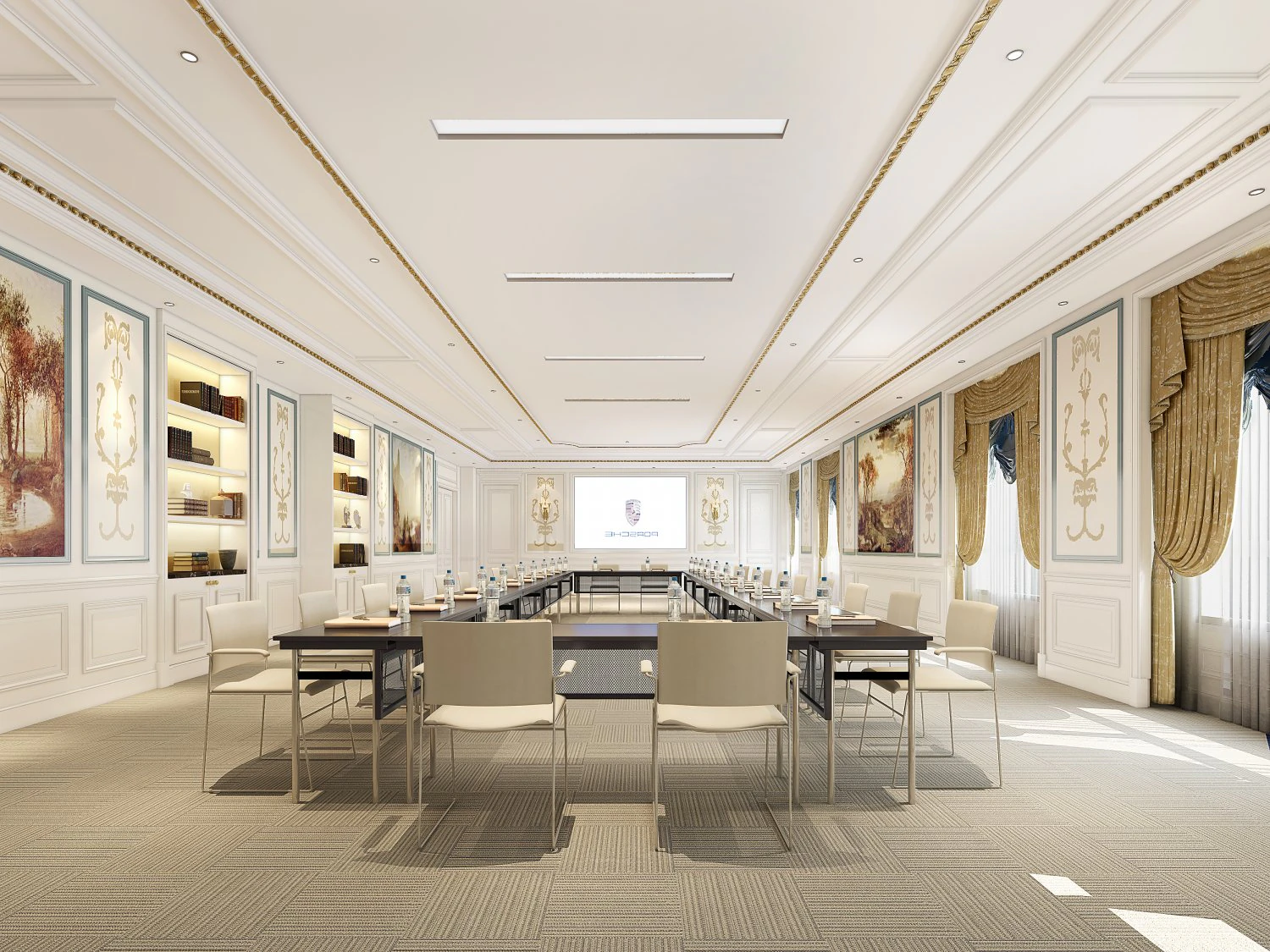 conference space 048 3D Model .c4d .max .obj .3ds .fbx .stl .blend 