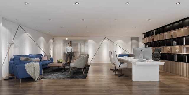 office space 012 3D Model .c4d .max .obj .3ds .fbx .stl .blend 