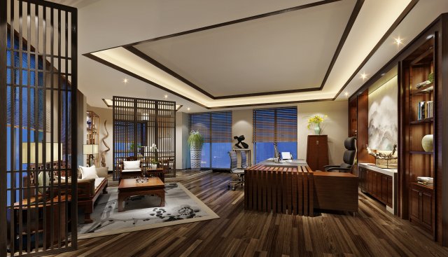 office space 017 3D Модель .c4d .max .obj .3ds .fbx .stl .blend