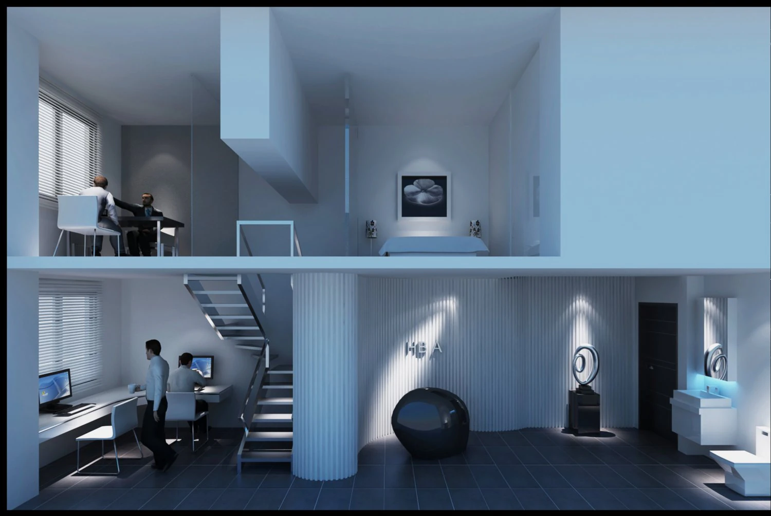 office space 019 3D Model .c4d .max .obj .3ds .fbx .stl .blend 