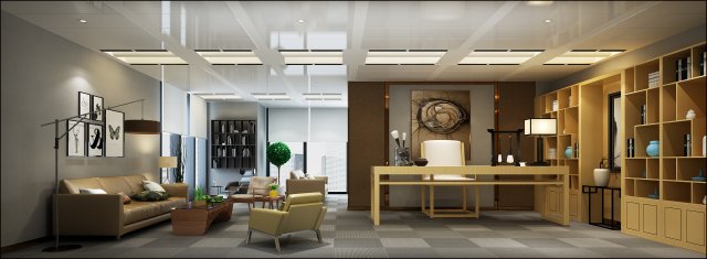 office space 023 Modelo 3D .c4d .max .obj .3ds .fbx .stl .blend 