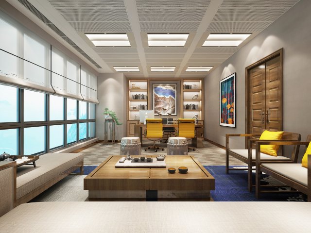 office space 024 Model 3D .c4d .max .obj .3ds .fbx .stl .blend 