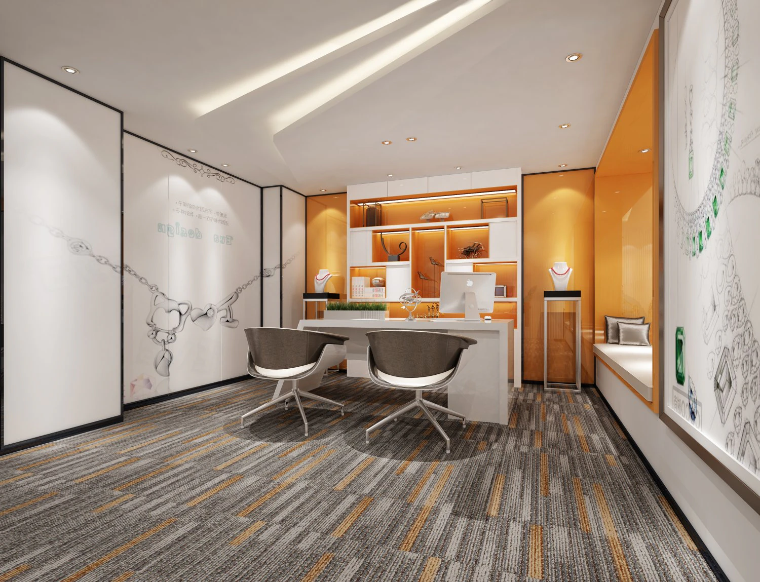 office space 043 3D Model .c4d .max .obj .3ds .fbx .stl .blend 