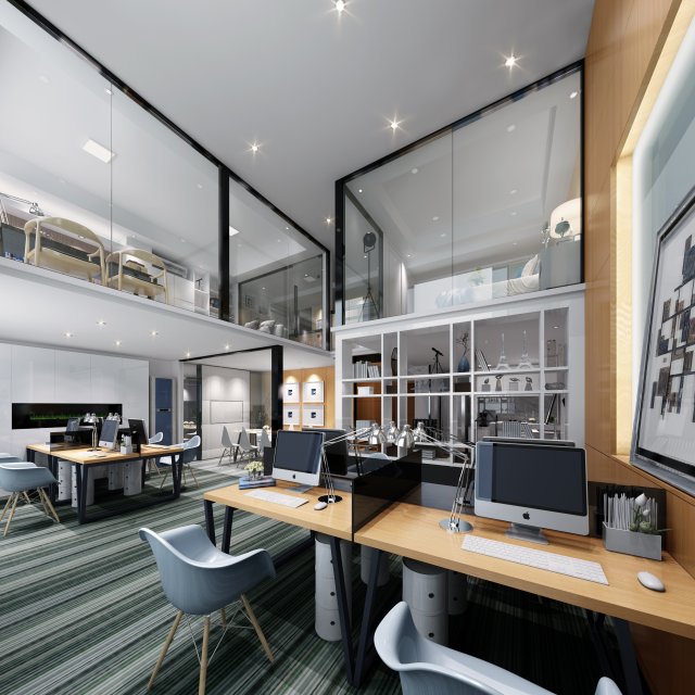 office space 051 3D 模型 .c4d .max .obj .3ds .fbx .stl .blend 