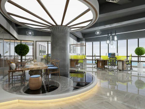 कार्यालय स्थान 044 3D मॉडल