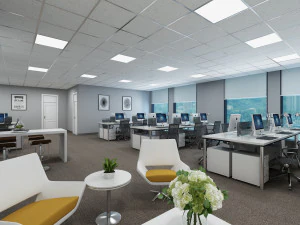 办公空间047 3D 模型