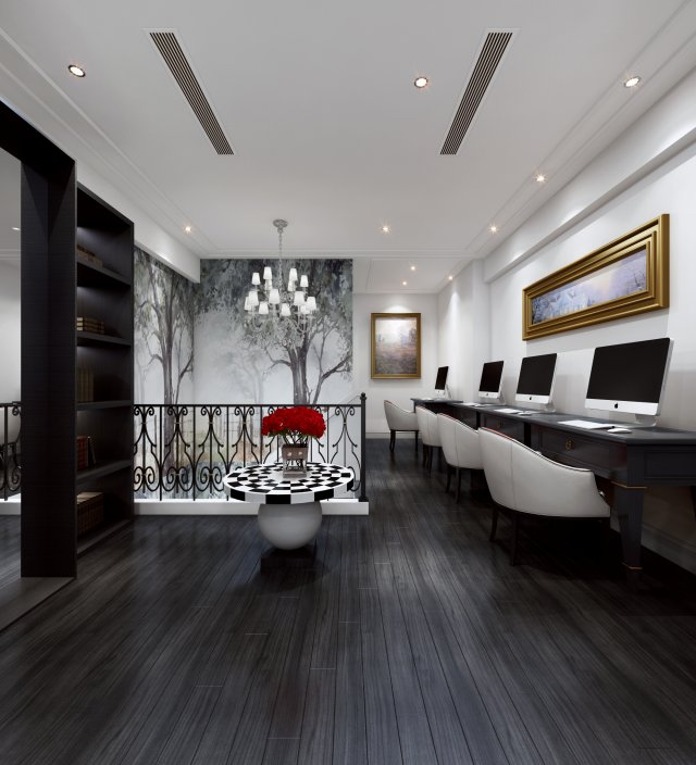 office space 048 Model 3D .c4d .max .obj .3ds .fbx .stl .blend