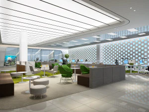 办公空间050 3D 模型