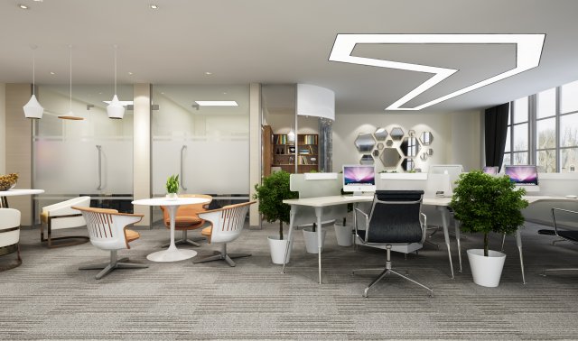 office space 053 Model 3D .c4d .max .obj .3ds .fbx .stl .blend 