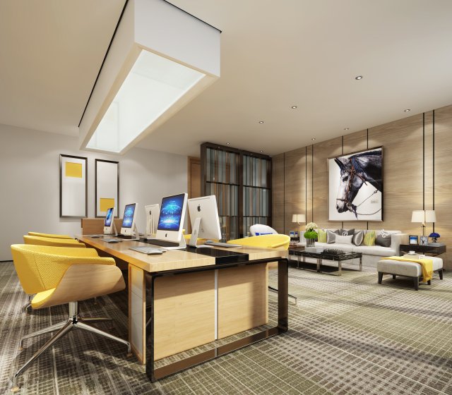 office space 054 Modelo 3D .c4d .max .obj .3ds .fbx .stl .blend