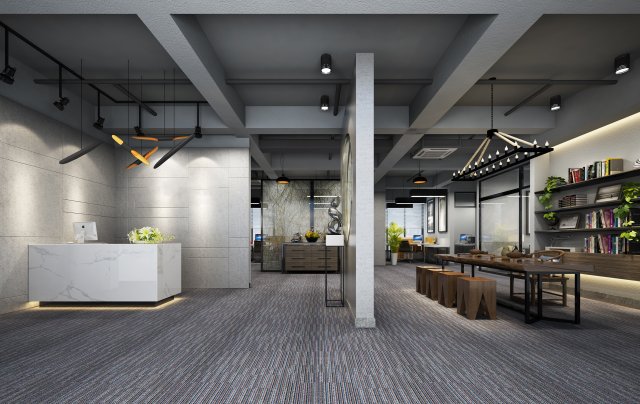 office space 058 3D 模型 .c4d .max .obj .3ds .fbx .stl .blend 
