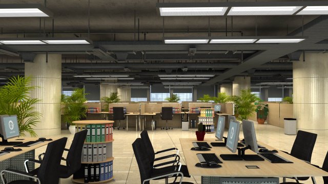 office space 073 3D Model .c4d .max .obj .3ds .fbx .stl .blend 
