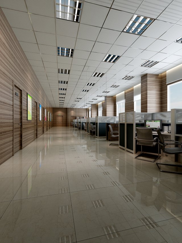 office space 084 Model 3D .c4d .max .obj .3ds .fbx .stl .blend 