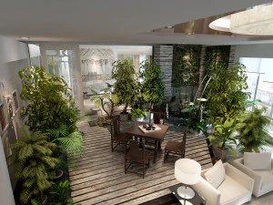 espaço de escritório 086 Modelo 3D