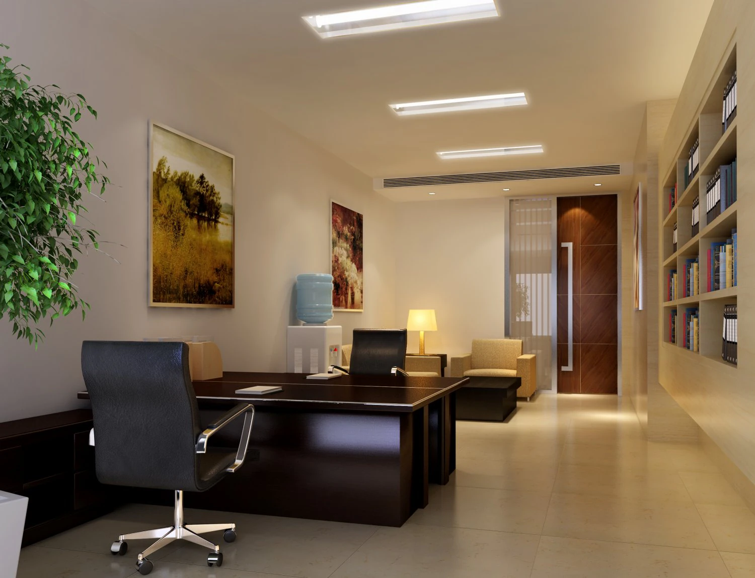 office space 090 3D Model .c4d .max .obj .3ds .fbx .stl .blend 