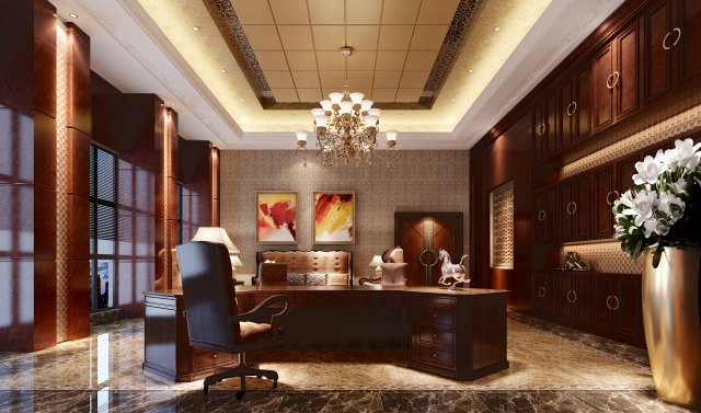 office space 096 Model 3D .c4d .max .obj .3ds .fbx .stl .blend 
