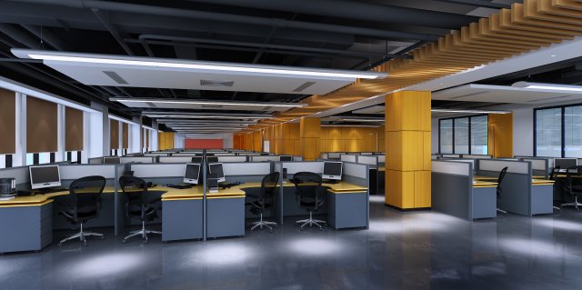 office space 097 3D Model .c4d .max .obj .3ds .fbx .stl .blend 