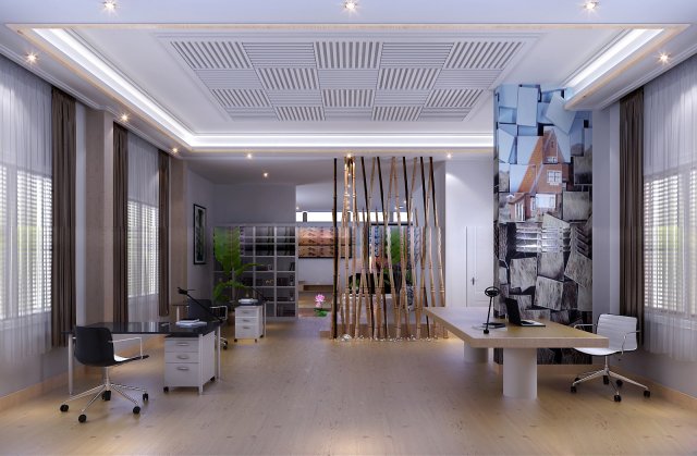 office space 100 3D Model .c4d .max .obj .3ds .fbx .stl .blend