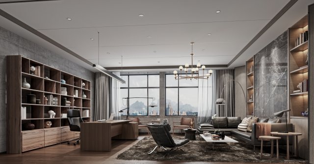 office space 110 Model 3D .c4d .max .obj .3ds .fbx .stl .blend 