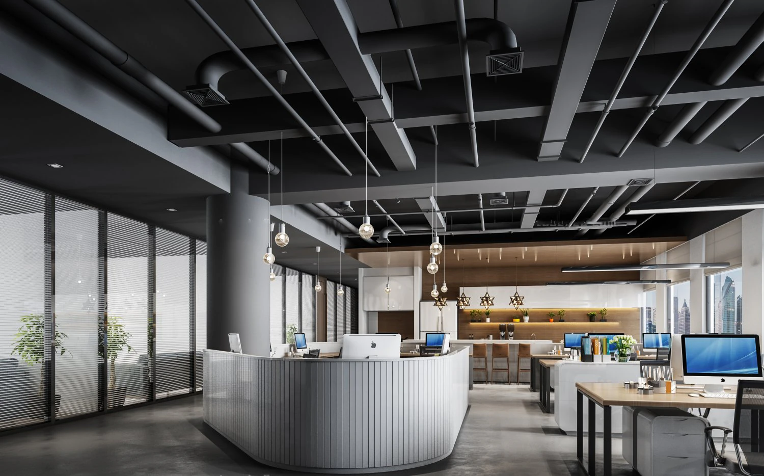 espacio de oficina 113 Modelo 3D .c4d .max .obj .3ds .fbx .stl .blend 