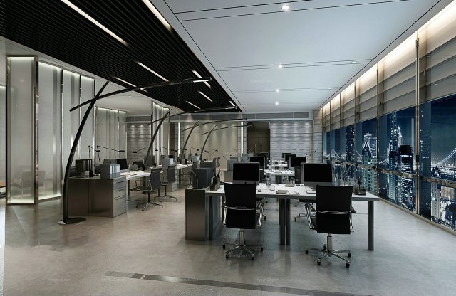 office space 136 Modelo 3D .c4d .max .obj .3ds .fbx .stl .blend 