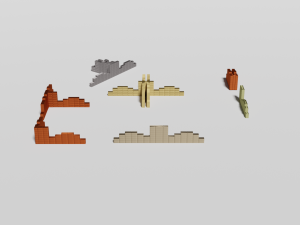 ruined wall 3Dモデル