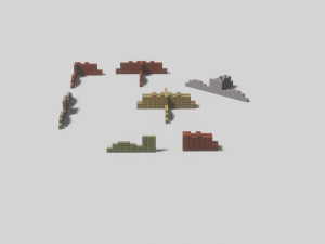 ruined wall 3Dモデル