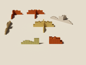 ruined wall 3Dモデル