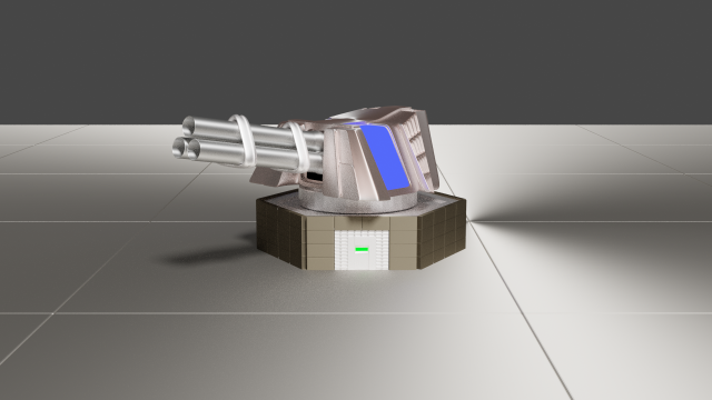 machine turret 3Dモデル .c4d .max .obj .3ds .fbx .stl .blend 