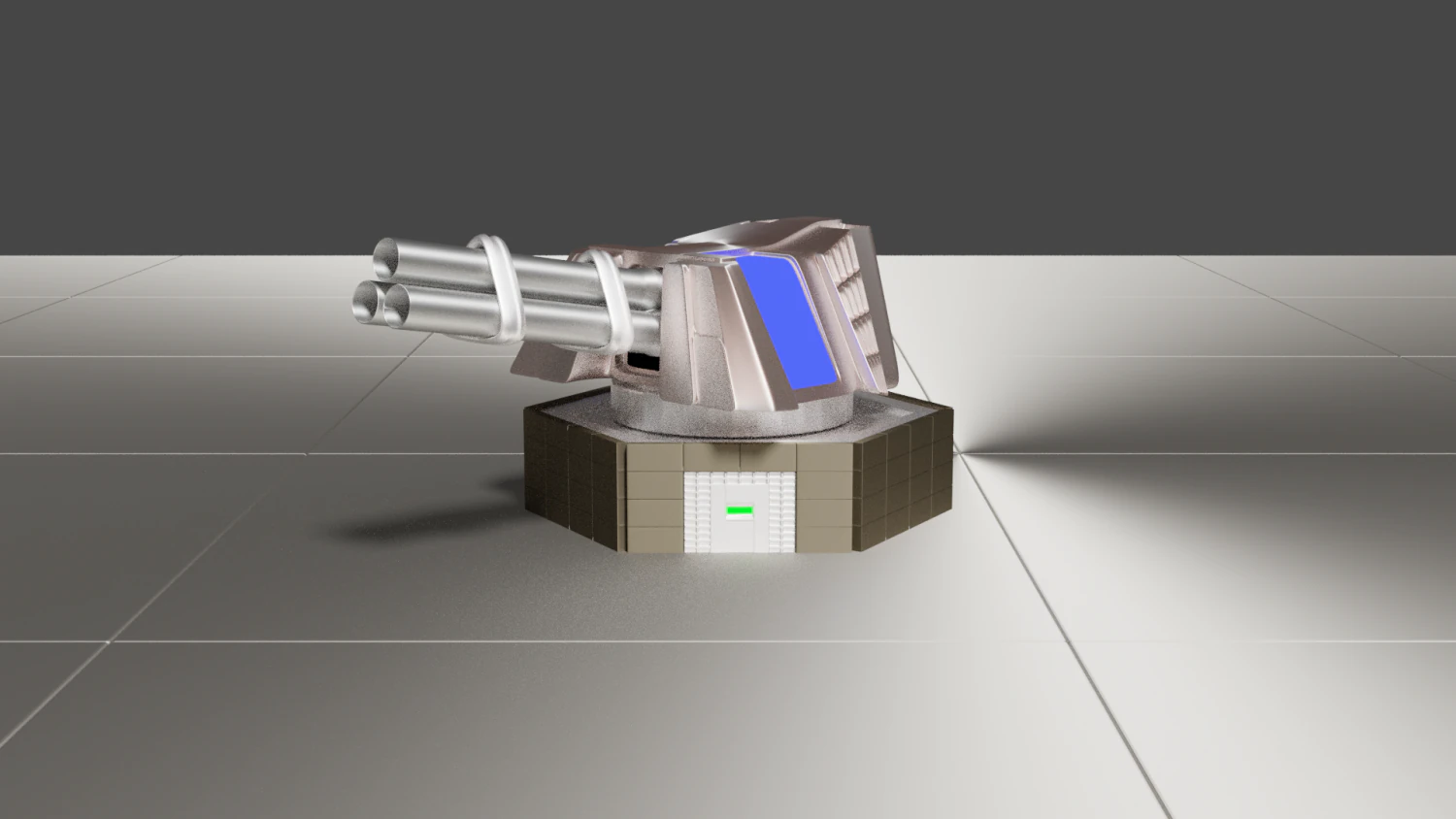 machine turret 3D Model .c4d .max .obj .3ds .fbx .stl .blend 