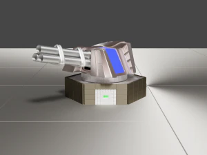 기계 포탑 3D 모델