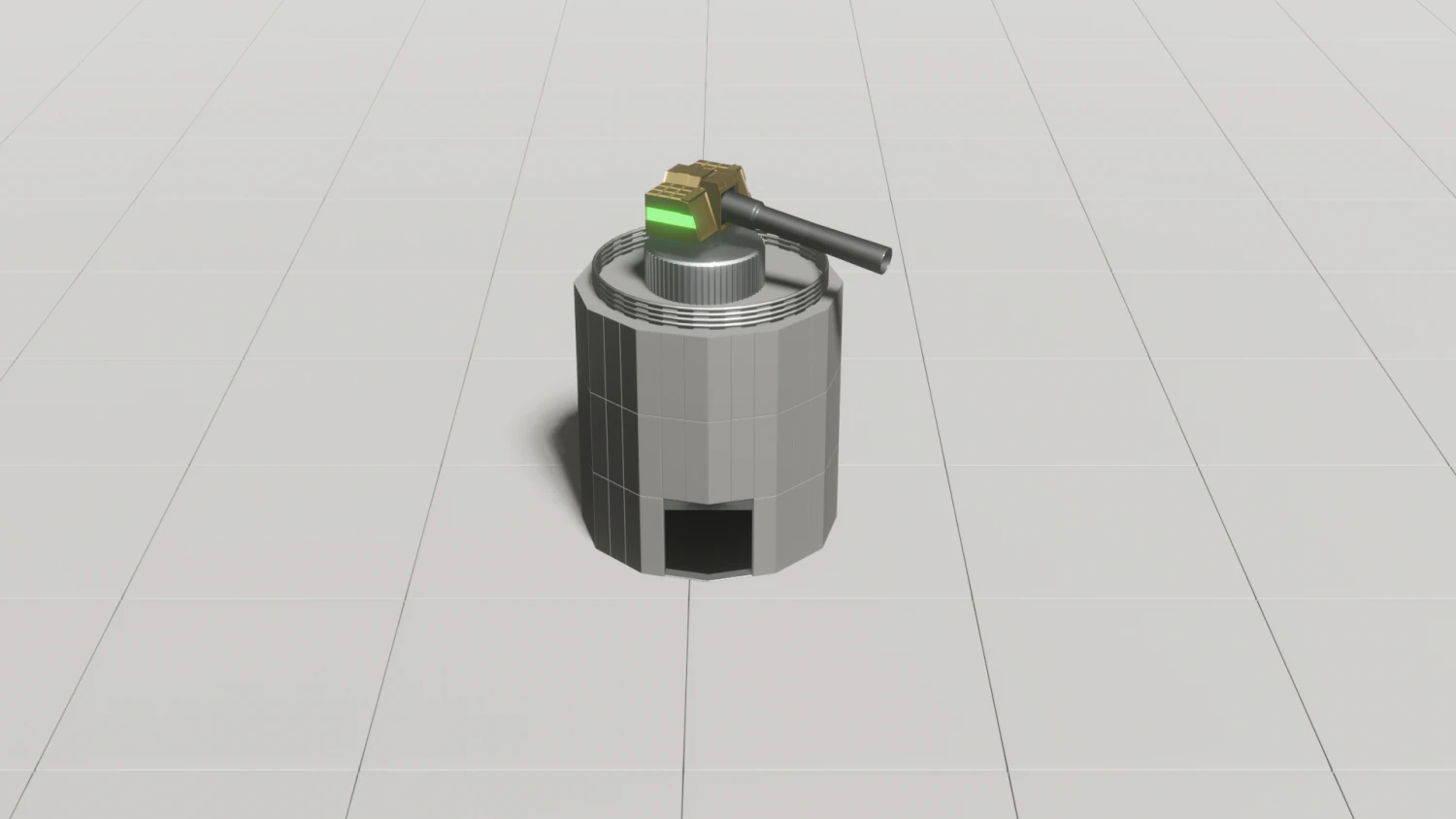 artillery turret 3D Model .c4d .max .obj .3ds .fbx .stl .blend 