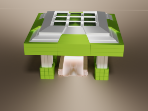 the exit from the underground of the road Model 3D