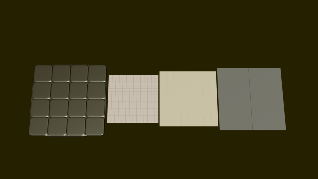 set of stone and steel plates 3D Model .c4d .max .obj .3ds .fbx .stl .blend