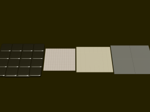 set of stone and steel plates 3D Model