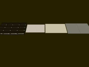 set of stone and steel plates 3D Model