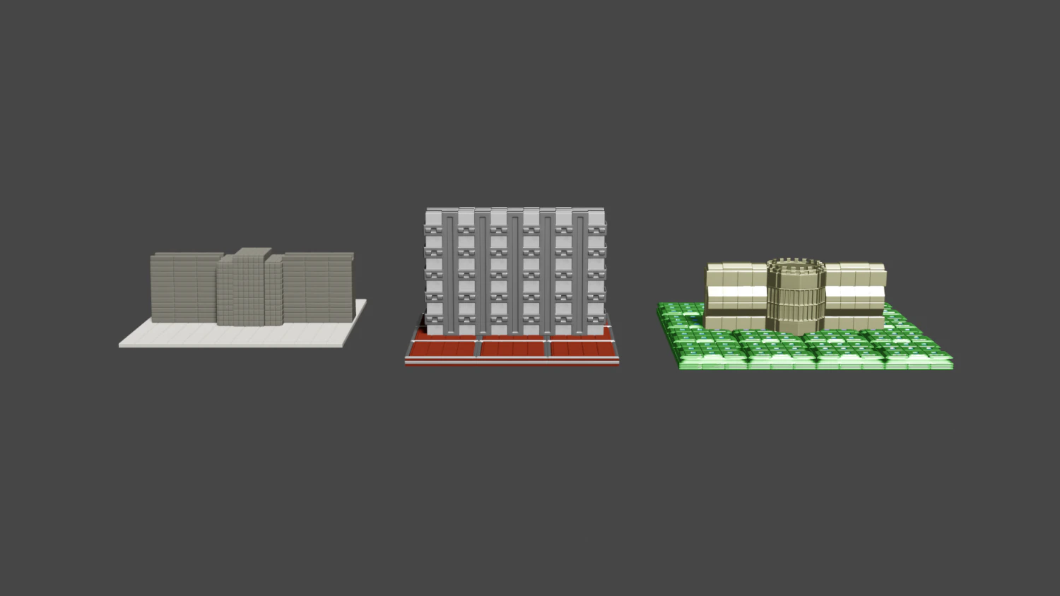 set of walls 3D Model .c4d .max .obj .3ds .fbx .stl .blend