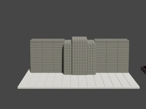 set of walls 3D Model