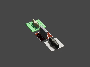 set of walls 3D Model