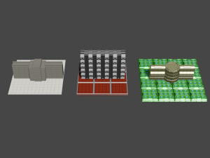 set of walls 3D Модель